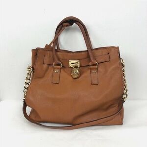 Michael Kors Hamilton Elegant Tan Leather Handbag
